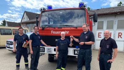 Mainzer Feuerwehr unterstützt mit Löschfahrzeug