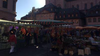 Maskenpflicht auf Mainzer Wochenmarkt