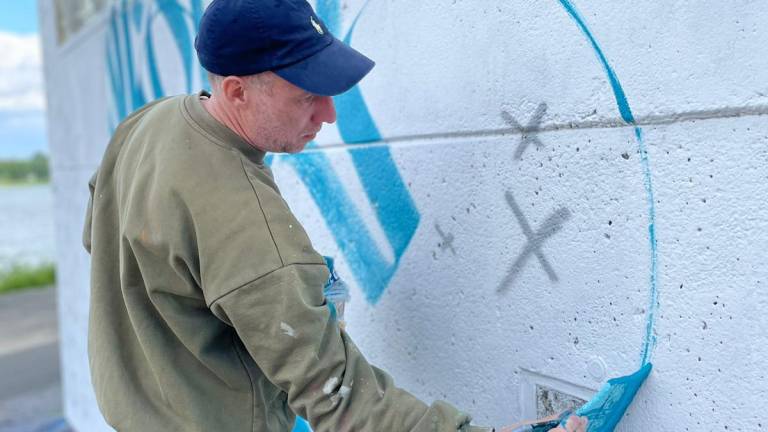 Graffiti-Projekt am Rheinufer