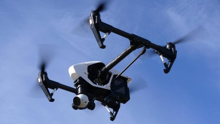 Steinmeier Besuch: Drohnen im Einsatz