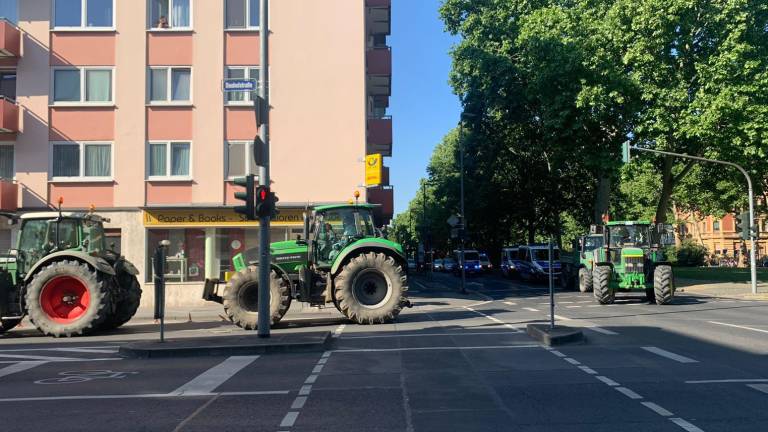 Landwirte demonstrieren in Mainz und Wiesbaden