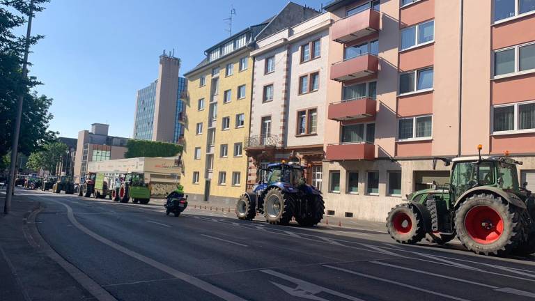 Landwirte demonstrieren in Mainz und Wiesbaden